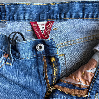 Vintage Lucky Brand Paint Splatter Bootcut Blue Jeans