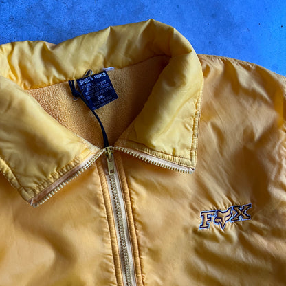 Vintage Fox Racing Yellow Zip Up Jacket
