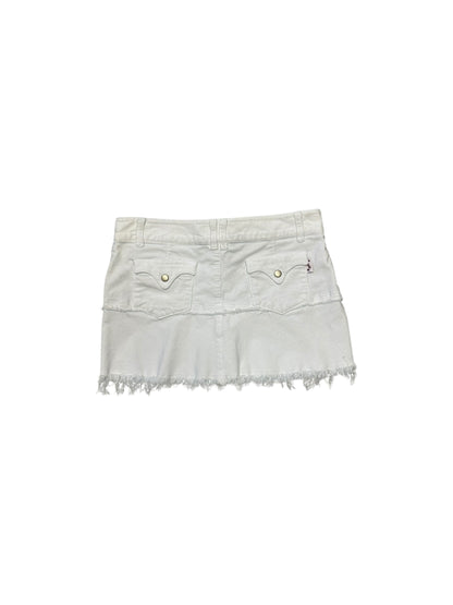 Women’s Y2K Lost Girl White Corduroy Micro Skirt