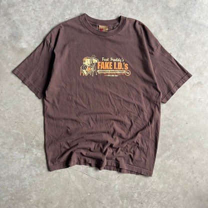 Y2K D Lab ‘Fast Freddy’s Fakes’ Brown Tee