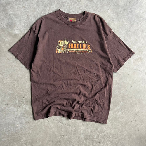 Y2K D Lab ‘Fast Freddy’s Fakes’ Brown Tee
