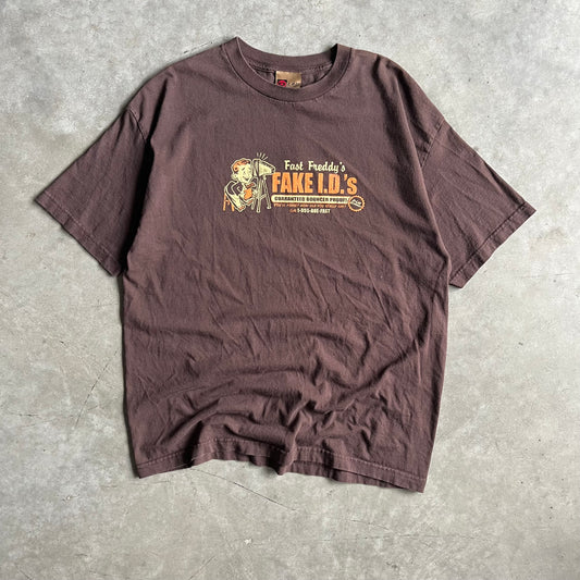 Y2K D Lab ‘Fast Freddy’s Fakes’ Brown Tee