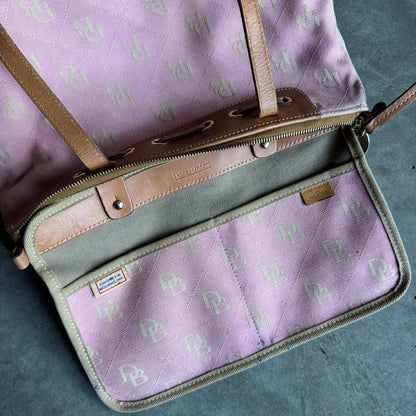Y2K Dooney & Bourke Pink Monogram Shoulder Bag