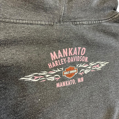 Women’s Harley Davidson Grey And Pink Bling Hoodie