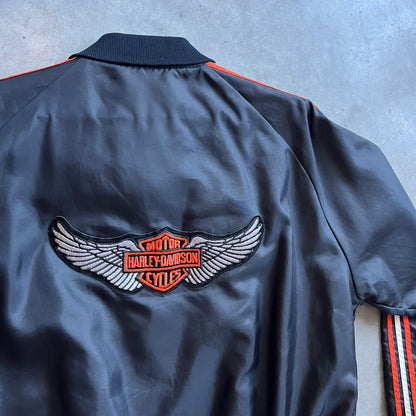 Vintage 70s Harley Davidson Nylon Jacket W/ Patches