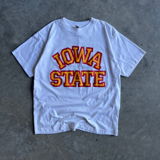 Vintage Iowa State Blocky Spell-Out White Tee