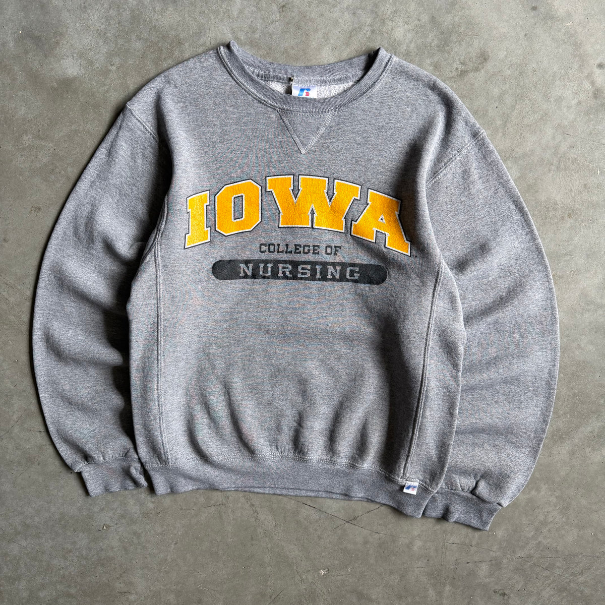 Y2K Russell Iowa College Of Nursing Spell Out Crewneck