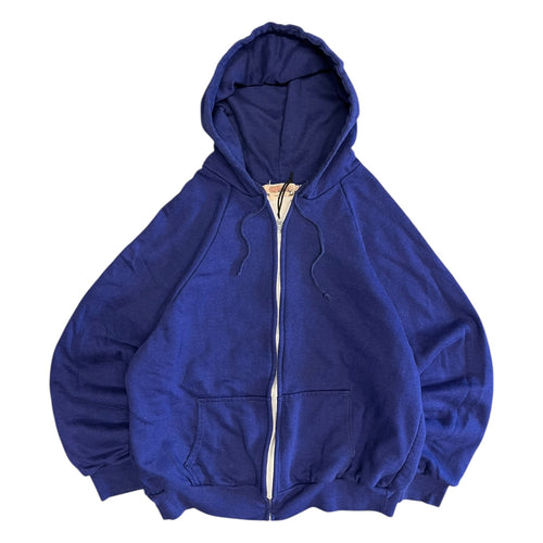Vintage Navy Thermal Lined Zip Up Hoodie