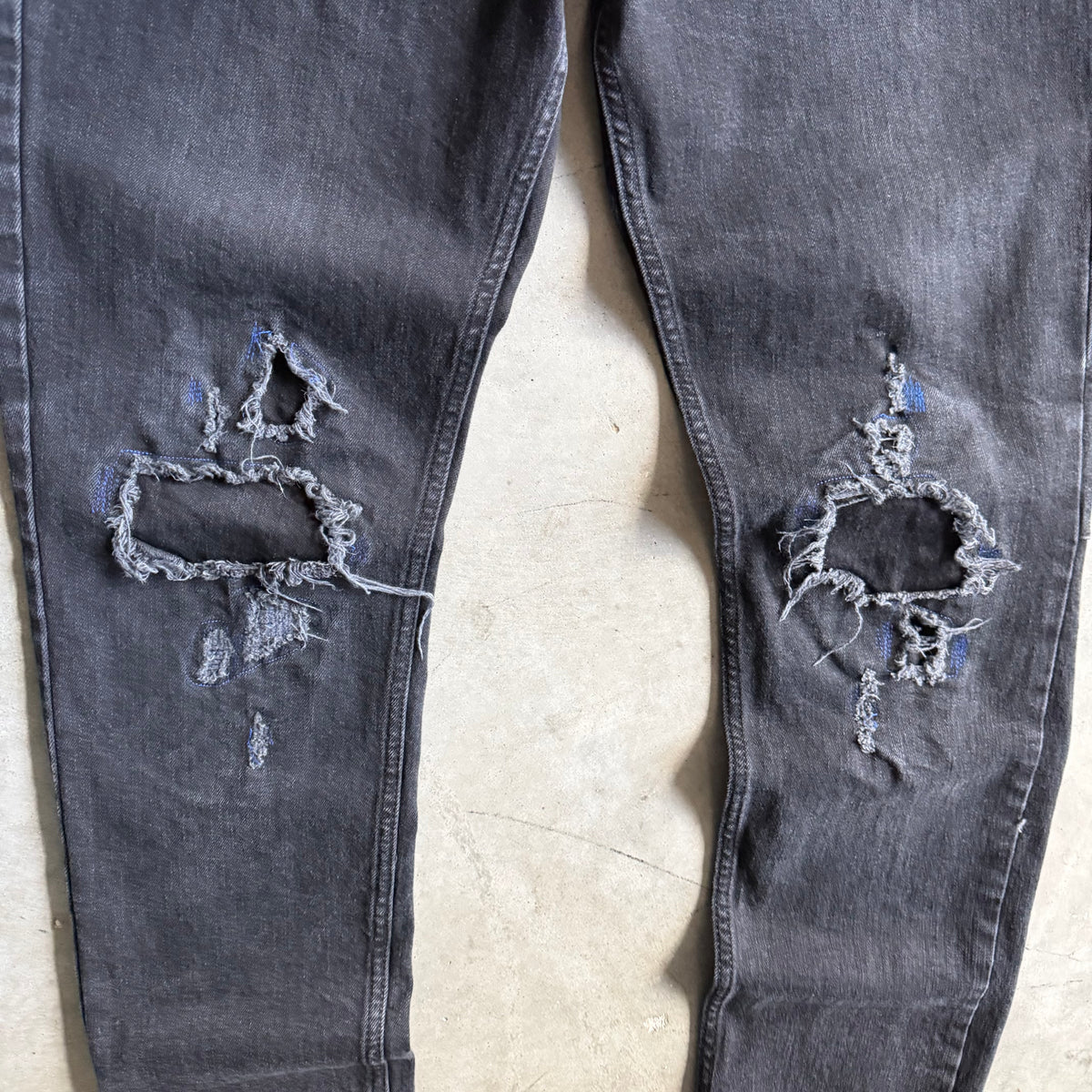Ksubi Distressed Knee Black Slim Fit Jeans