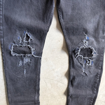 Ksubi Distressed Knee Black Slim Fit Jeans