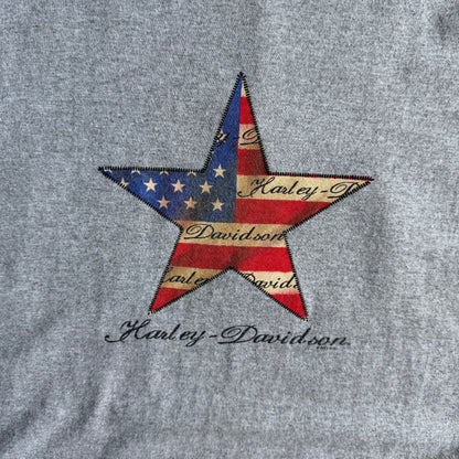 Y2K Harley Davidson US Flag Star Tee