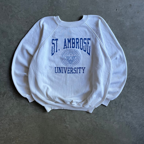 Vintage St. Ambrose University Crest Raglan Sweatshirt