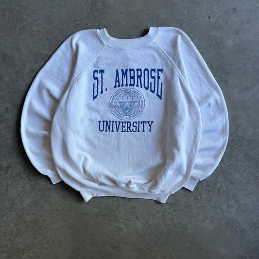 Vintage St. Ambrose University Crest Raglan Sweatshirt