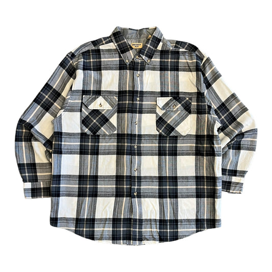 Vintage Black & White Flannel Shirt