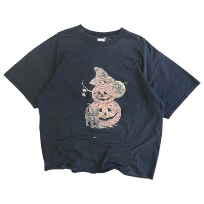 Vintage Stack Of Jack-O-Lanterns And Black Cat Tee