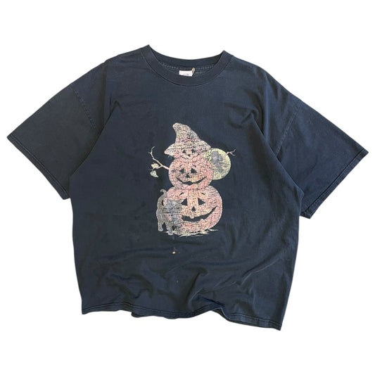 Vintage Stack Of Jack-O-Lanterns And Black Cat Tee