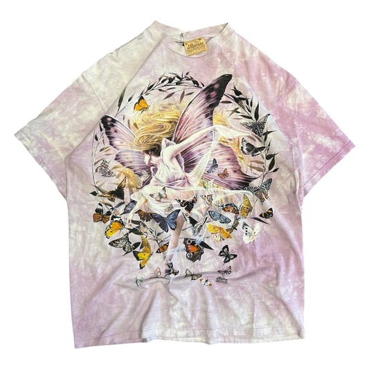 Y2K Fairy and Butterflies Tie Die Tee