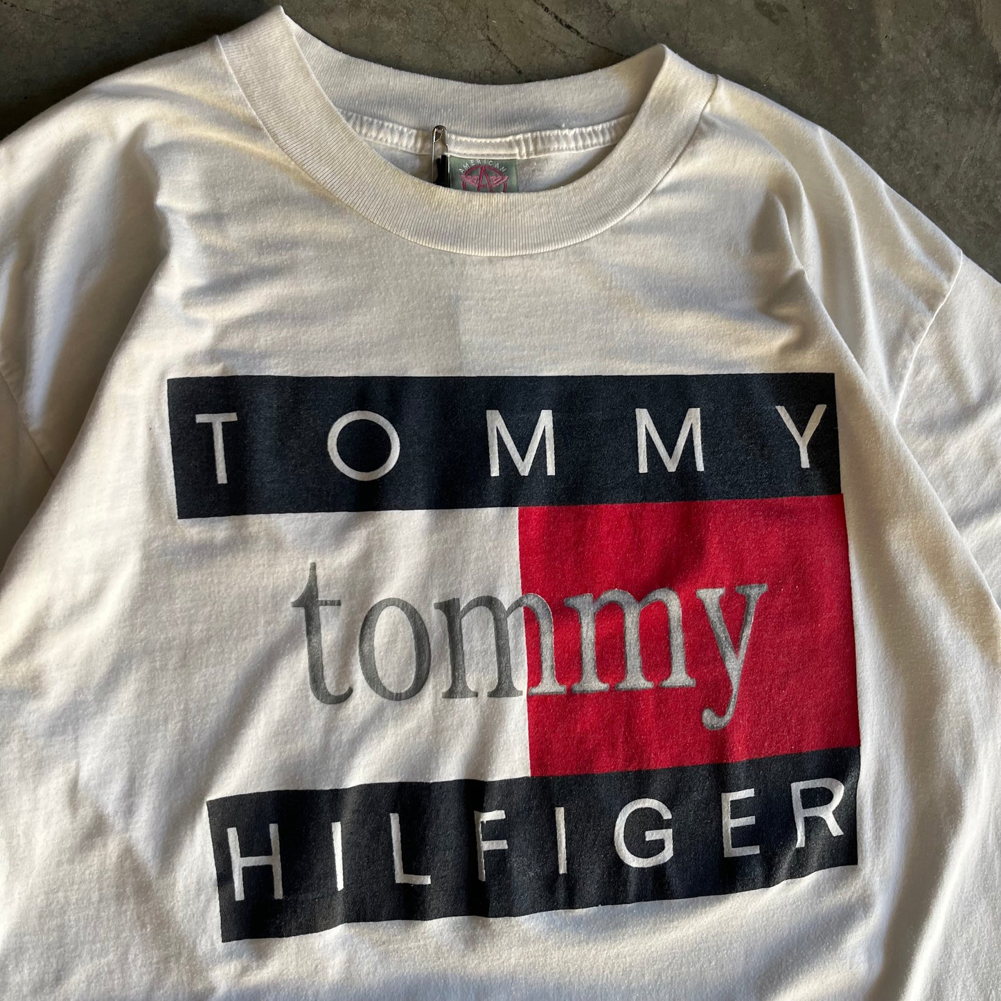 Vintage Tommy Hilfiger Flag Bootleg T Shirt