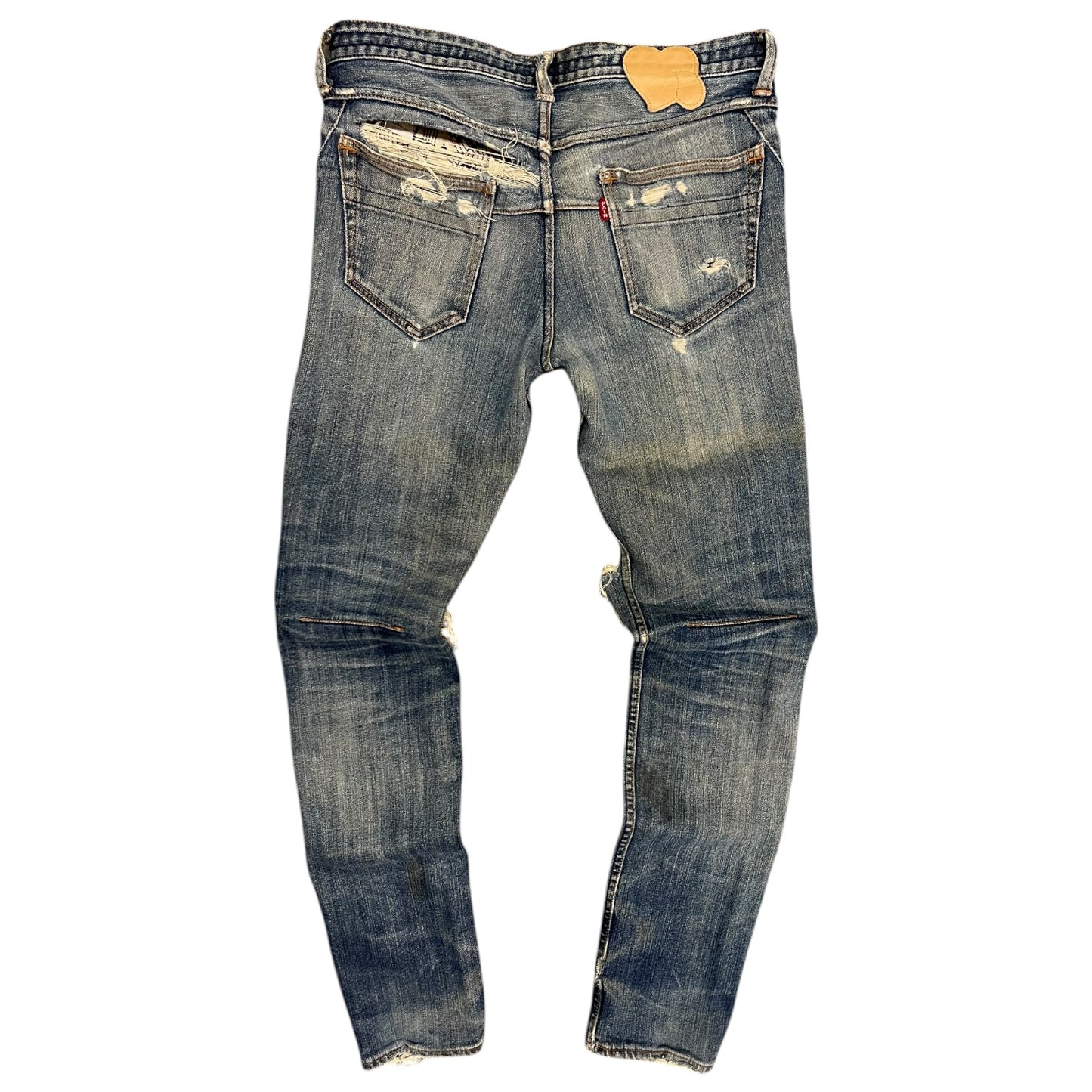 Number (N)ine Heavy Distressed Lightwash Denim