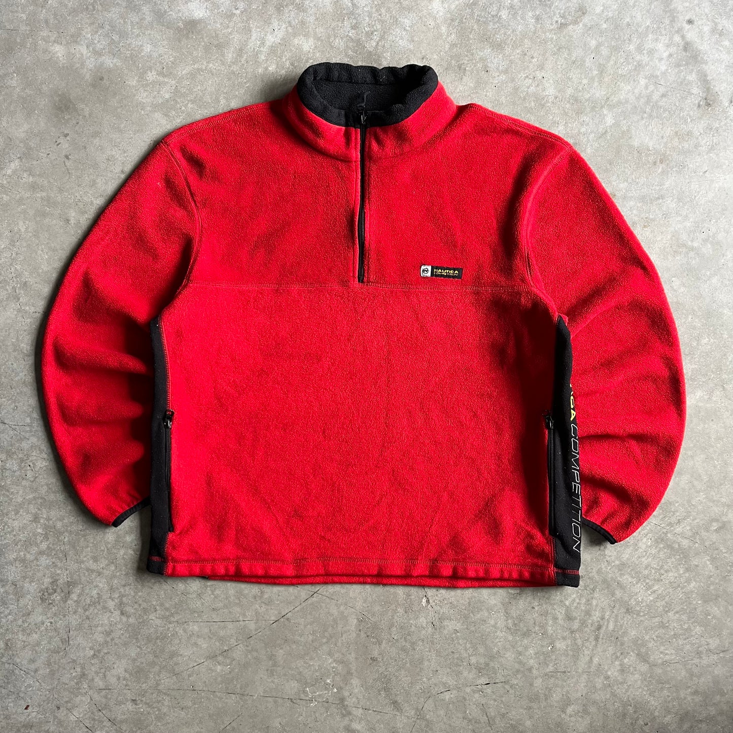 Y2K Nautica Competition Red Fleece 1/4 Zip