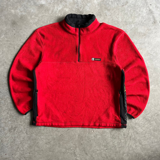 Y2K Nautica Competition Red Fleece 1/4 Zip