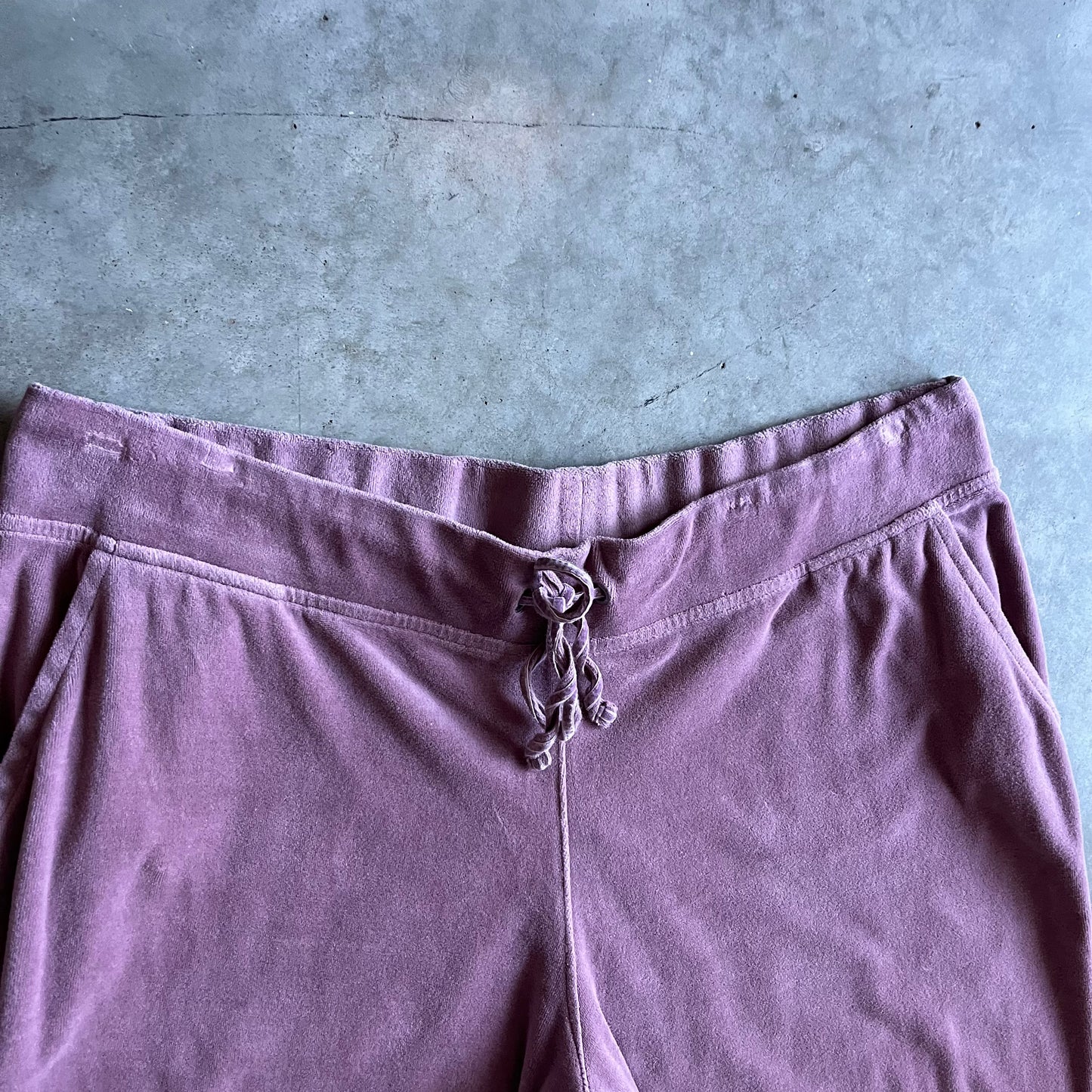 Women’s Y2K Dusty Plum Velour Track Pants