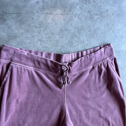 Women’s Y2K Dusty Plum Velour Track Pants
