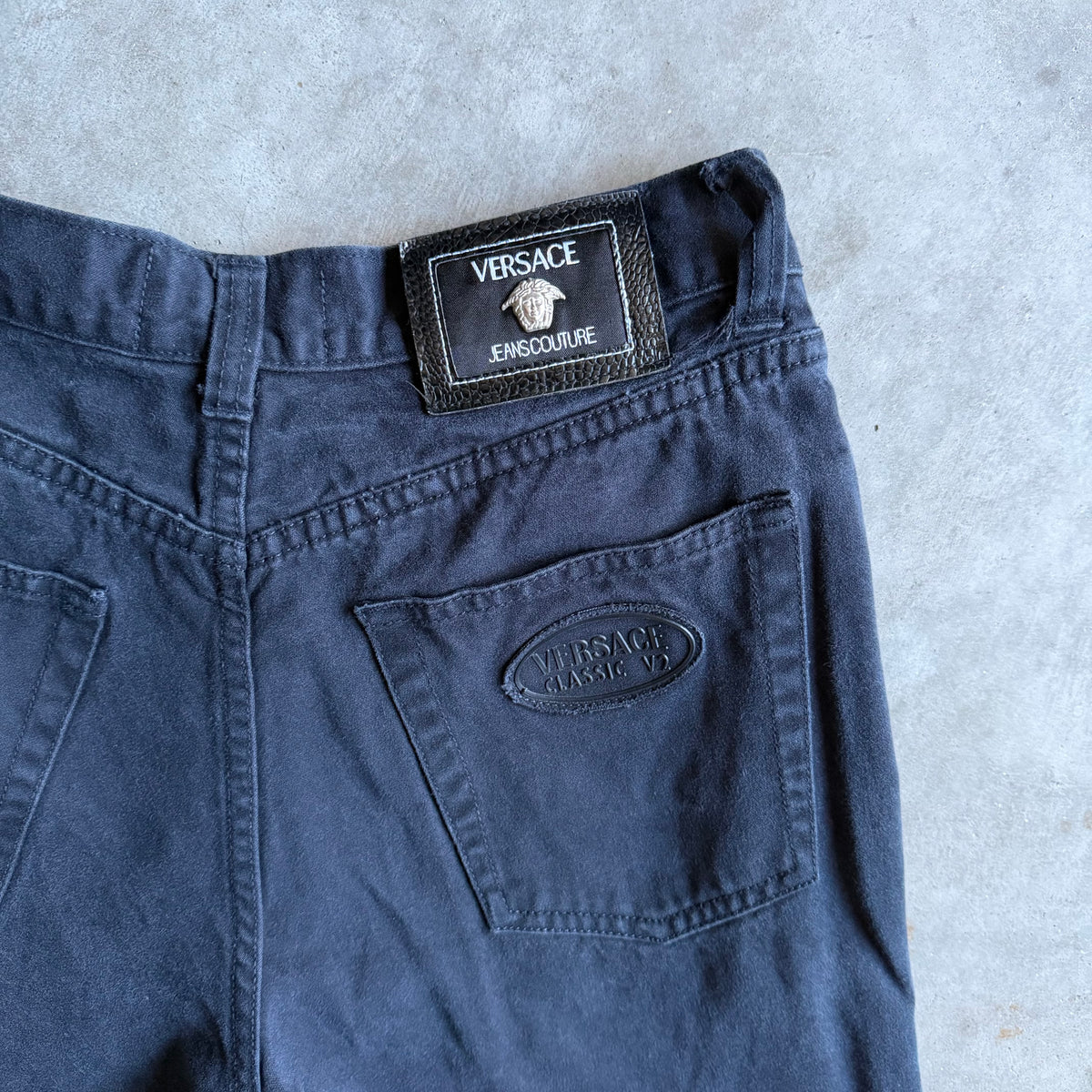 Y2K Versace Jeans Couture Black Straight Leg Jeans