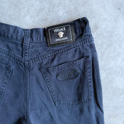Y2K Versace Jeans Couture Black Straight Leg Jeans