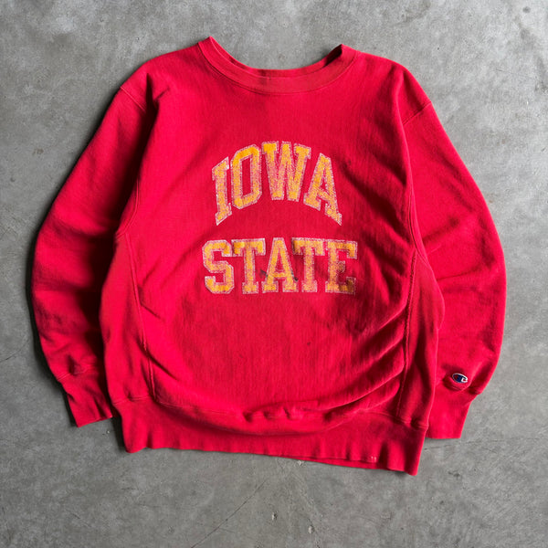 Vintage 80s Iowa State Cyclones Champion Reverse Weave Warm Up