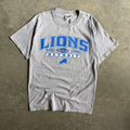 Vintage Lee Sport Detroit Lions Grey & Blue Logo Tee