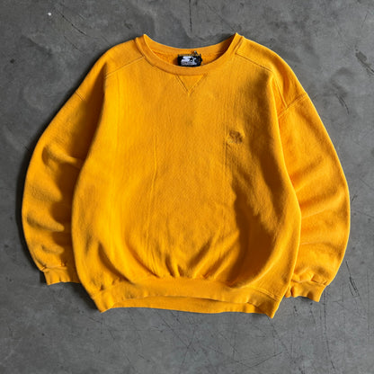 Y2K Starter Yellow Blank Crewneck Sweatshirt