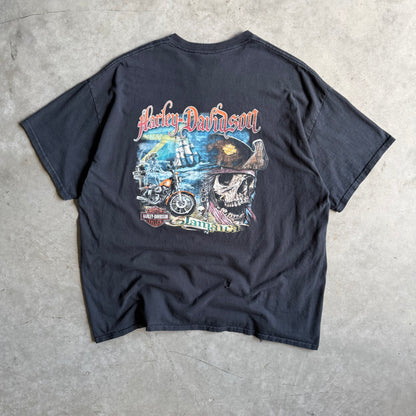 Harley Davidson Jamaica Skeleton Pirate T Shirt