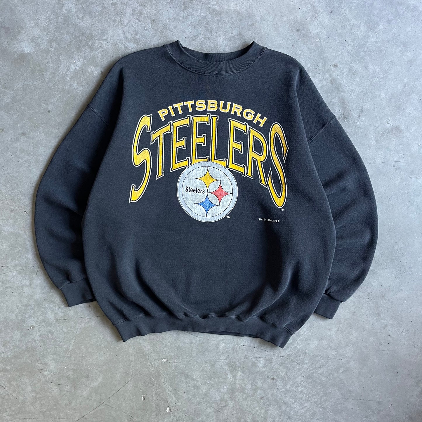 Vintage Pittsburgh Steelers Arch Spell-Out & Logo Sweatshirt