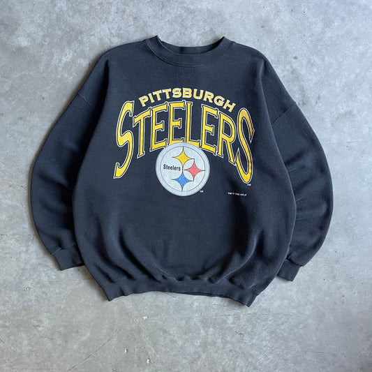 Vintage Pittsburgh Steelers Arch Spell-Out & Logo Sweatshirt