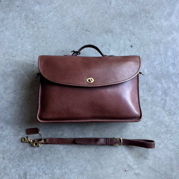 Coach 80s Mahogany Lexington Brief Case Made In United States