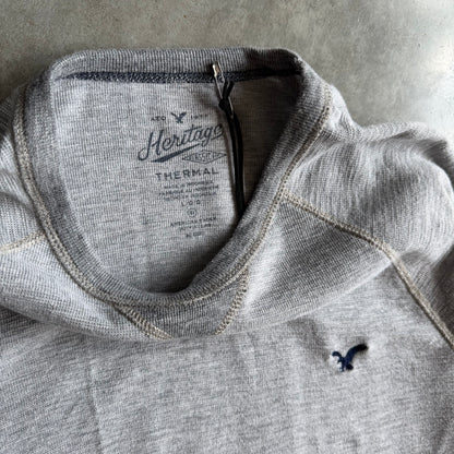 Y2K American Eagle Heritage Gray Thermal Longsleeve