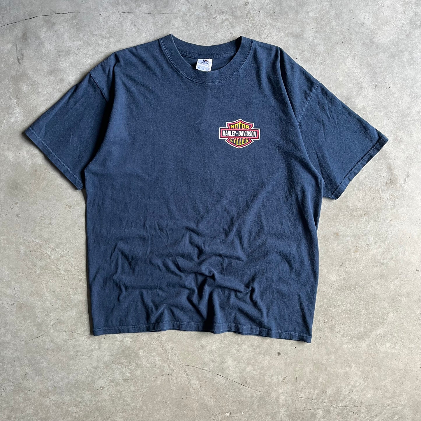 Y2K Harley Davidson Puerto Vallarta Navy Logo Tee