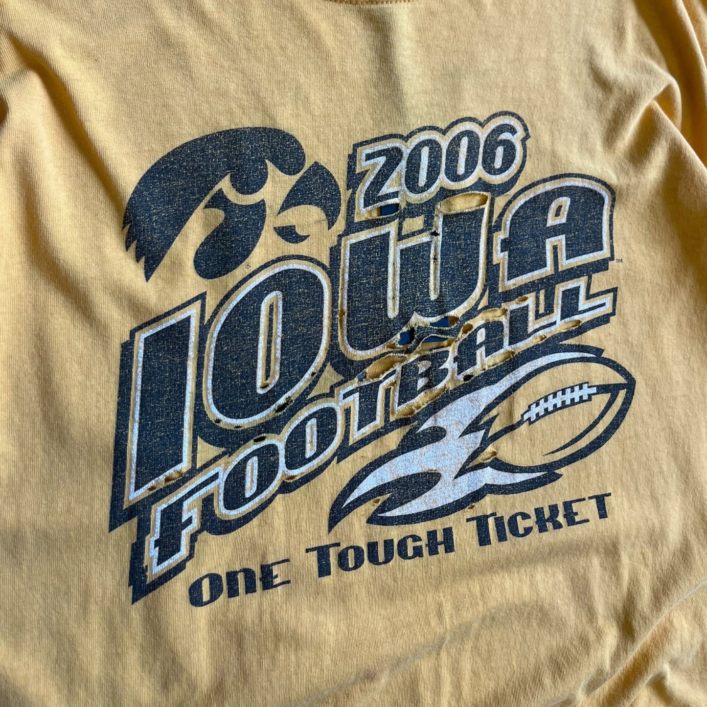 Y2K ‘06 Thrashed Iowa Football One Touch Ticket Tee
