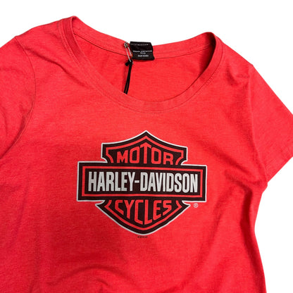 Women’s Harley Davidson Red Emblem Tee