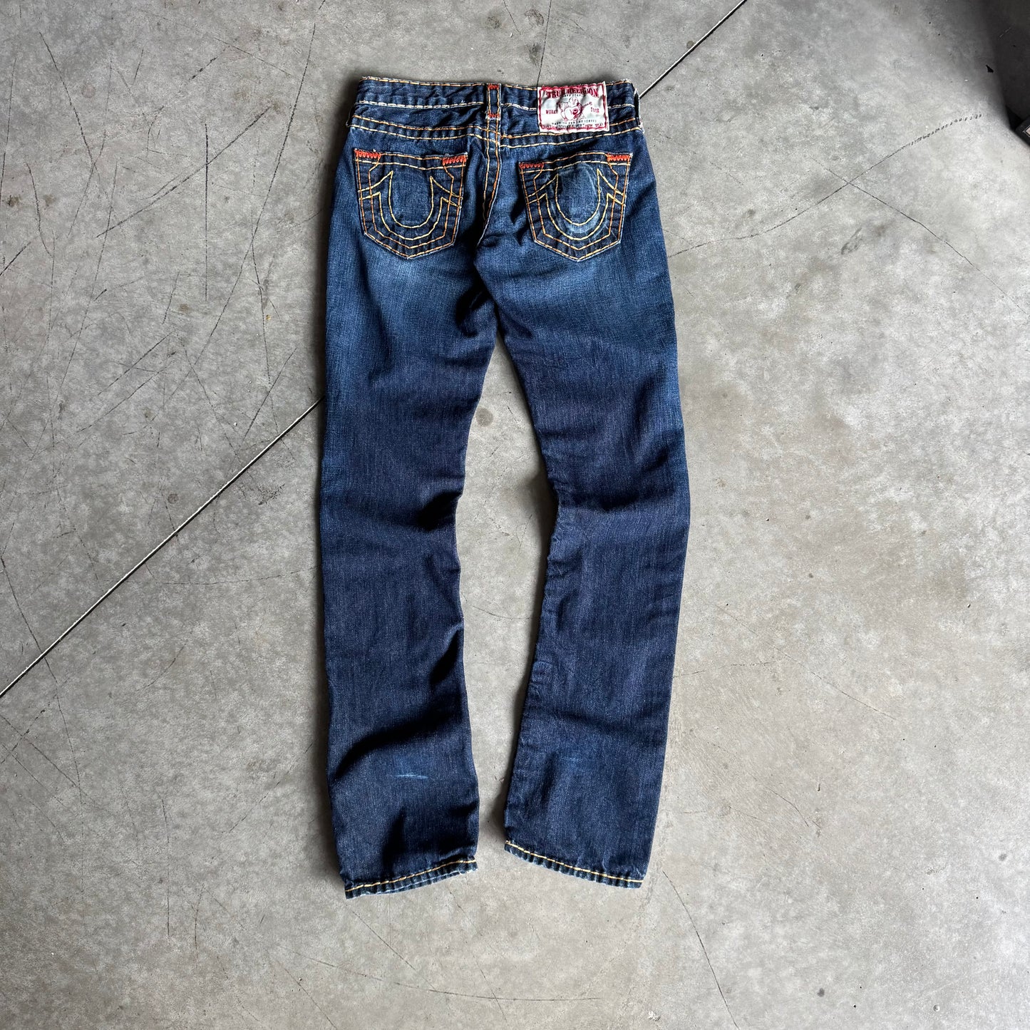 Women’s Y2K True Religion Low Rise Bootcut Contrast Stitching Jeans