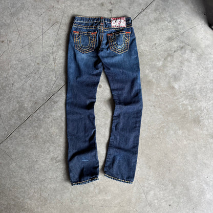 Women’s Y2K True Religion Low Rise Bootcut Contrast Stitching Jeans