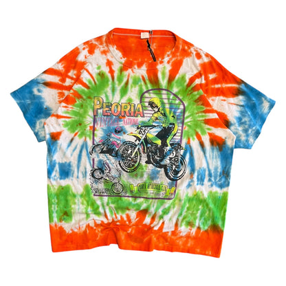 Vintage Tie Die Peoria Motorcycle Club Tee