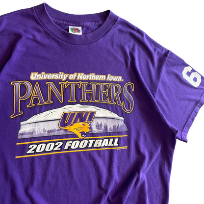 Vtg UNI Panthers 2002 Football Season T Shirt