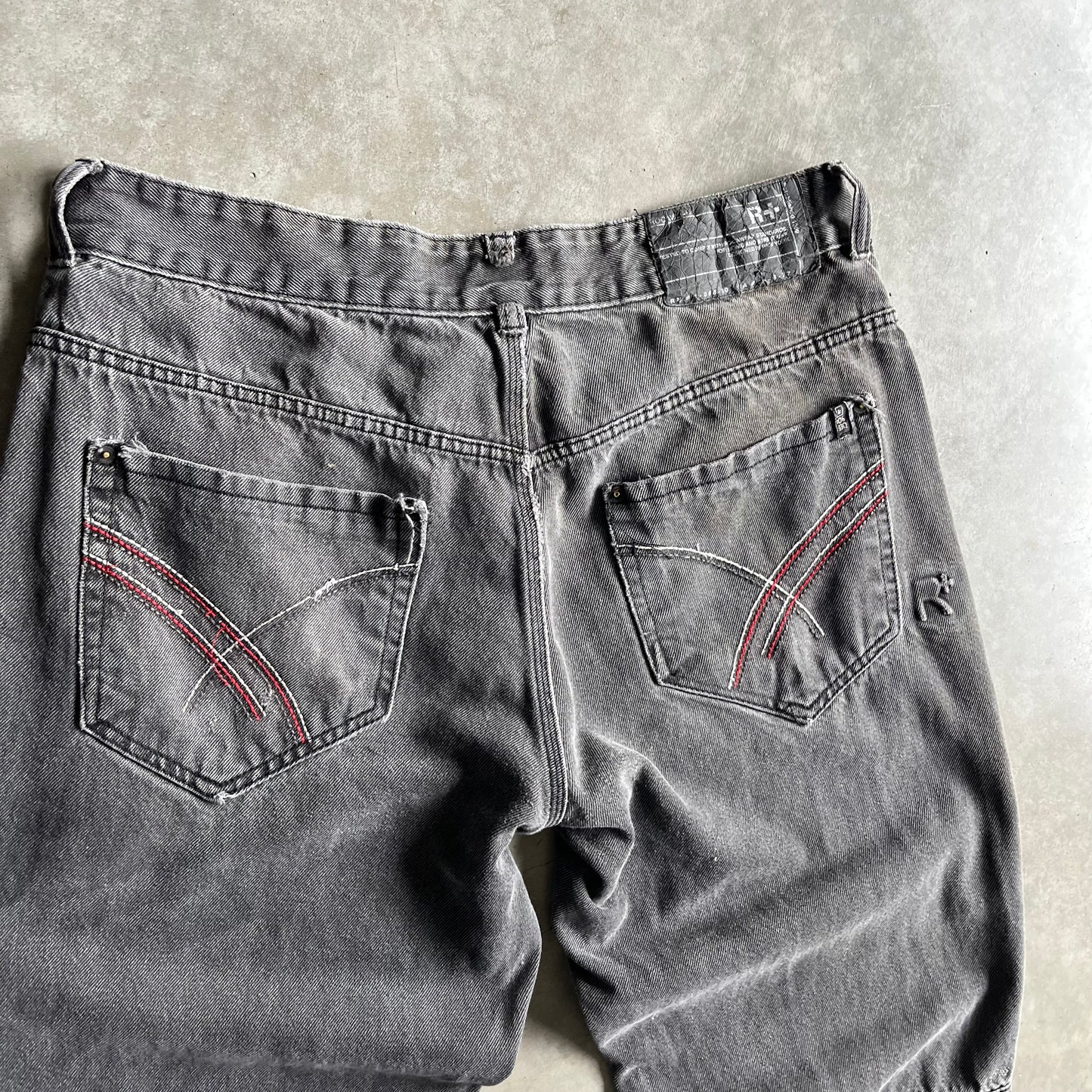 Y2K Rocawear R+ Faded Black Baggy Jeans
