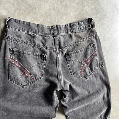 Y2K Rocawear R+ Faded Black Baggy Jeans
