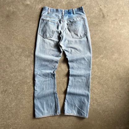 Y2K Plain Pockets Light Wash Flared Jeans