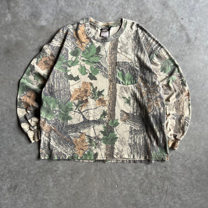 Vintage Jerzees Outdoors Camo Pocket L/S Tee