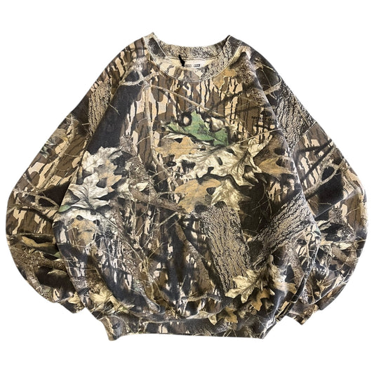 Vintage Jerzees Outdoor Mossy Oak Camo Crewneck Sweatshirt