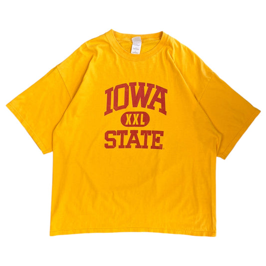 Vtg Iowa State XXL Spell Out Yellow T Shirt